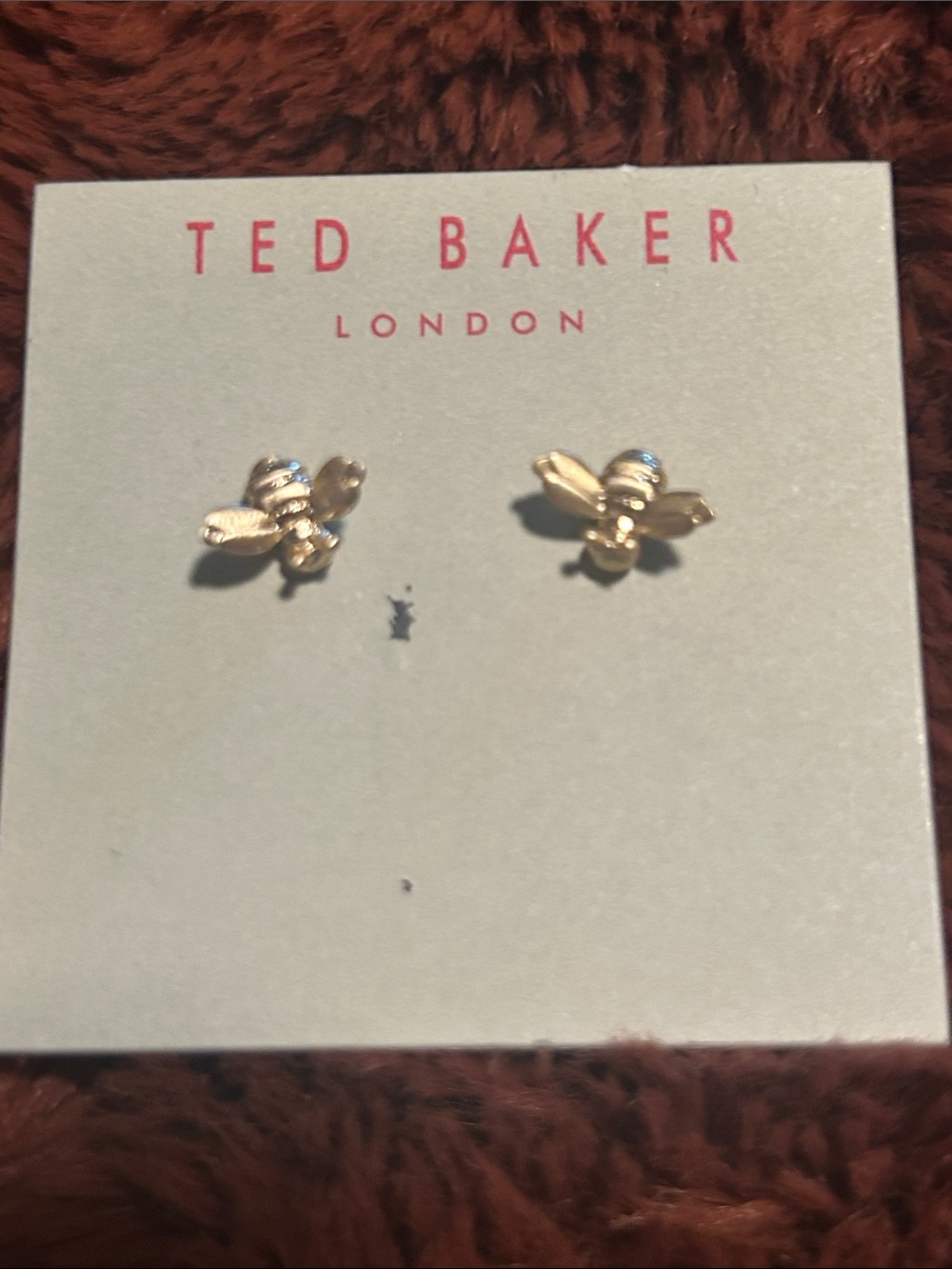 Ted Baker Gold Bee Stud Earrings